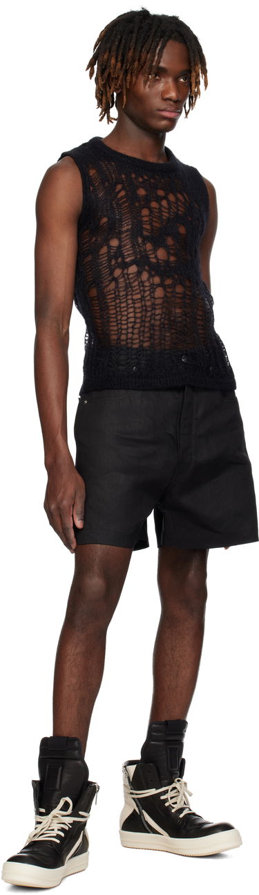 Pleteni pulover Rick Owens Rick Owens Hollywood Spider Sleeveless Sweater Črna | RU01E5605 KNETMH, 3