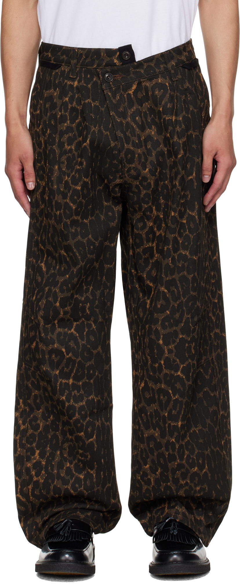 Hlače Andersson Bell Andersson Bell Crossover Carpenter Wide Leg Pants Rjava | apa836m