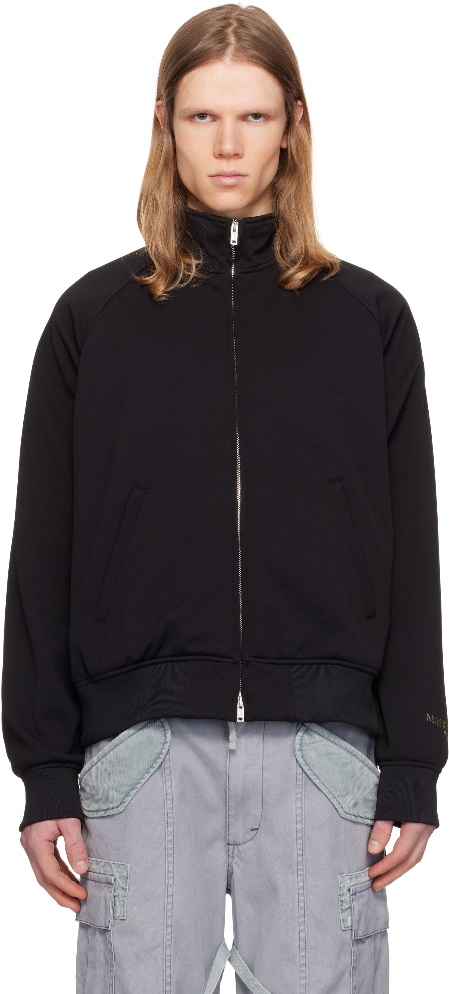 Pulover Mastermind WORLD MASTERMIND WORLD Jersey Bomber Jacket Črna | MW25S14-BL027-602, 0