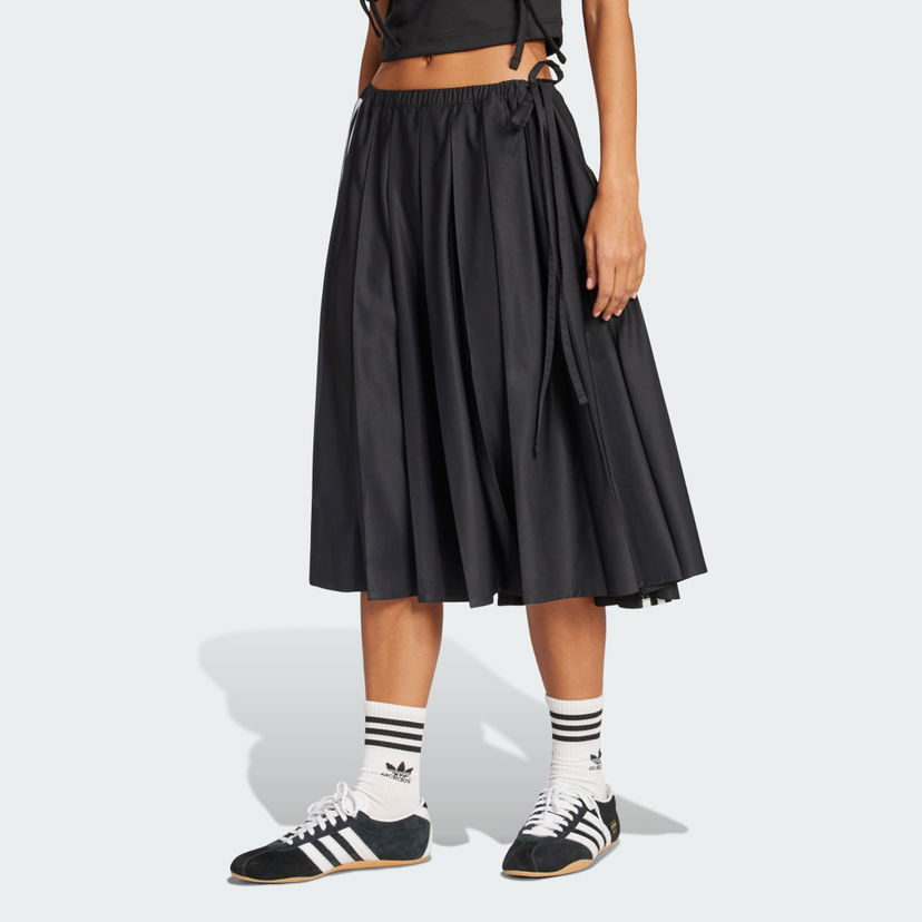 Krila adidas Performance Pleated Maxi Skirt with Tie Črna | JW0114