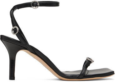 Modni dodatki Aeyde Aeyde Hallie Leather Stiletto Heeled Sandals Črna | A11-HS-HTLS13ST134-FW24-800-007, 0