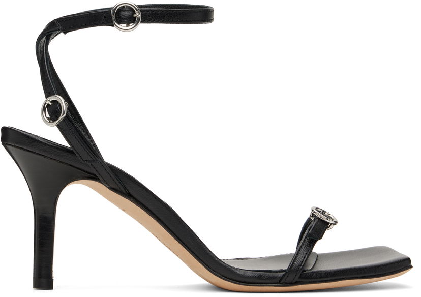 Modni dodatki Aeyde Aeyde Hallie Leather Stiletto Heeled Sandals Črna | A11-HS-HTLS13ST134-FW24-800-007