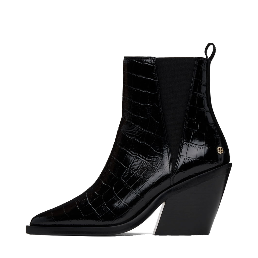 Superge in čevlji Anine Bing Bekah Black Leather Chelsea Boots Črna | A-14-10194-010