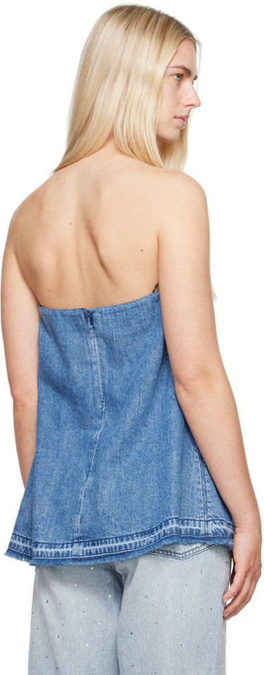 Majica brez rokavov rag & bone Rag & Bone Women's Aurora Denim Tube Top Modra | WDD24P1470FQDE, 2