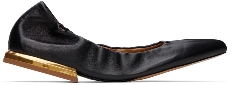 Oblačila Dries Van Noten Dries Van Noten Leather Ballerina Flats Črna | WS241-1114-113