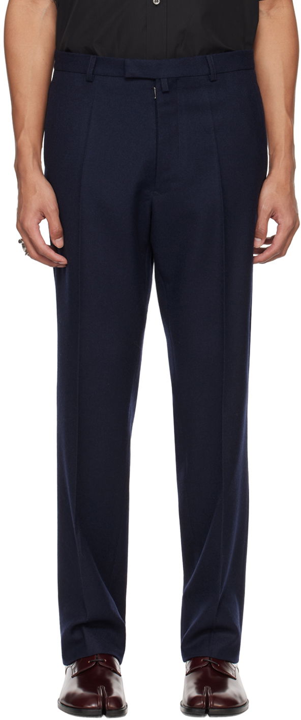 Hlače Maison Margiela Pleated Trousers Mornarica | SI1KA0009 S60309