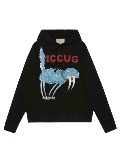 Pulover Gucci Freya Hartas ICCUG Hoodie Črna | 646953XJDJN