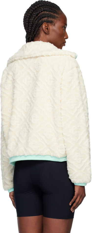 Jakna Casablanca Monogram Jacquard Fleece Jacket Bela | WPF25-JK-390-01, 2