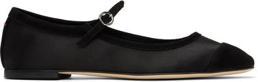 Oblačila Aeyde Aeyde Uma Satin Toe-Cap Ballerina Flats Črna | A11-FL-RKLS08FL169-SS25-800-067, 0