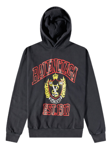 Pulover Balenciaga College Popover Hoody Črna | 744463-TOVK2-1055