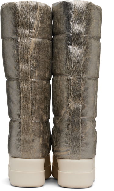 Superge in čevlji Rick Owens DRKSHDW Concordians Mega Bumper Knee High Lunar Boots Kovinski | DS02E7833 DPF, 1