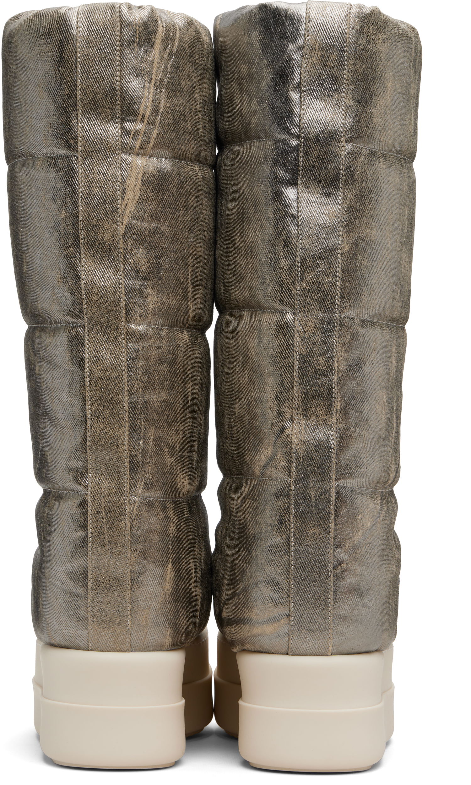 Superge in čevlji Rick Owens DRKSHDW Concordians Mega Bumper Knee High Lunar Boots Kovinski | DS02E7833 DPF, 1