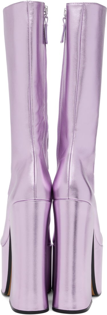 Nega čevljev Marc Jacobs Marc Jacobs 'The Metallic Kiki' Knee-High Platform Boots Lila | 2R4FBO001F01, 1