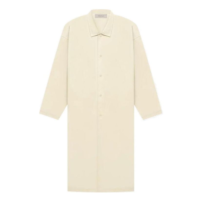 Srajce Fear of God Essentials Long Sleeve Shirt Coat Bež | FOG-SS22-712