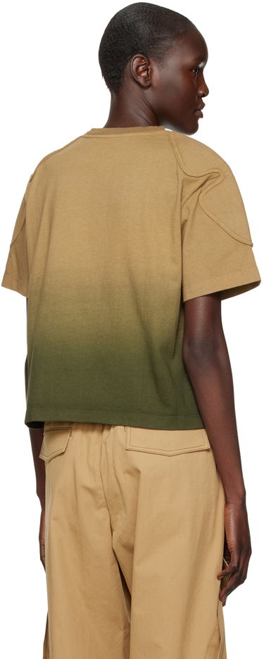 Krop-top Dion Lee Sunfade Gradient Cropped T-Shirt Rjava | C3090R23, 2