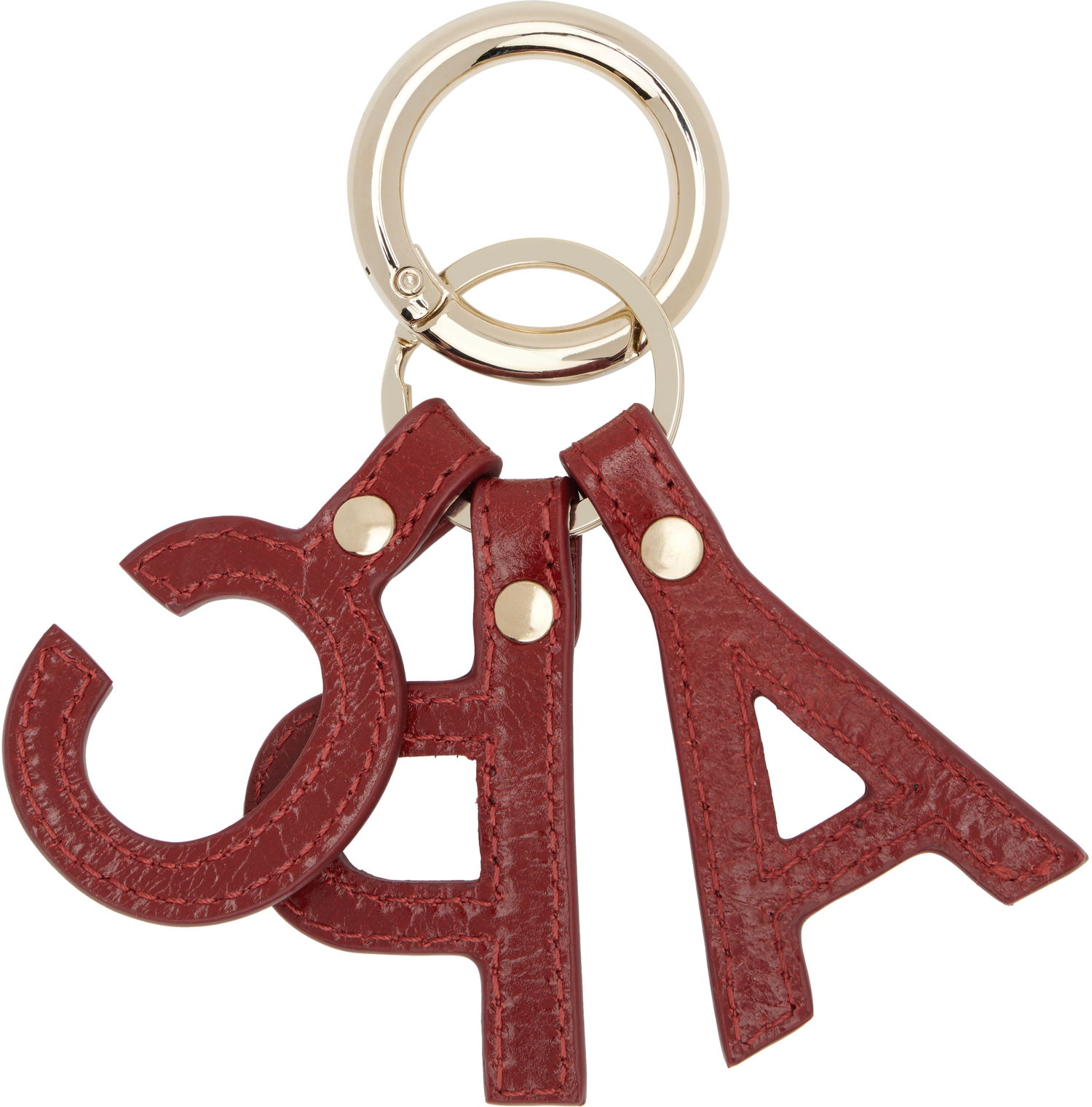Obeski za ključe A.P.C. A.P.C. Lettres 'A.P.C.' Leather Keychain Rdeča | PXCCK-F63656, 1