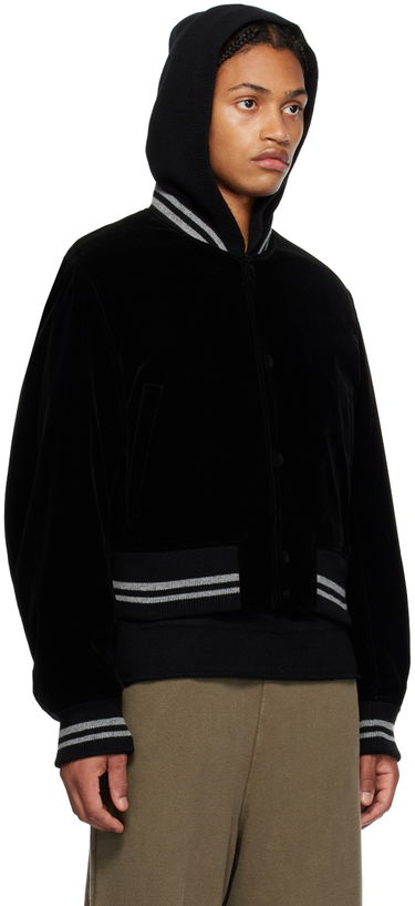 Bomber jakna We11done Padded Hooded Varsity Jacket Črna | WD-JP3-23-085-U-BK, 1