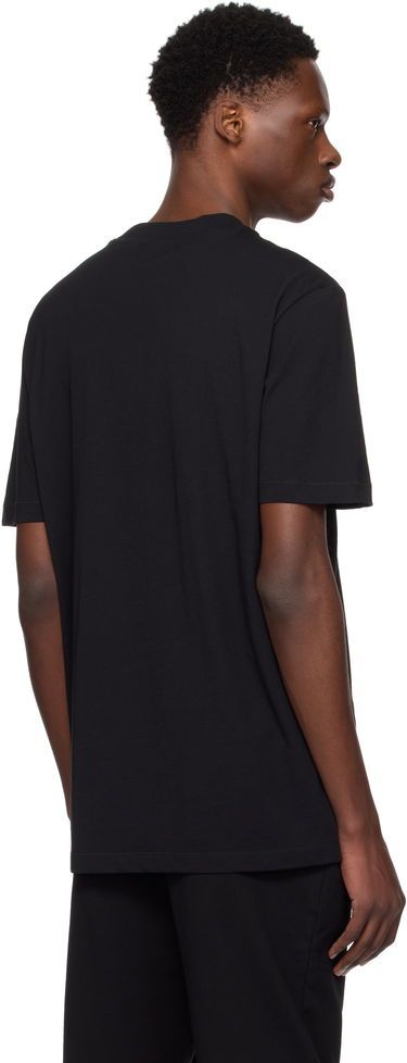 Majica BOSS Hugo Cotton Jersey Split Logo T-Shirt Črna | 50542784, 2