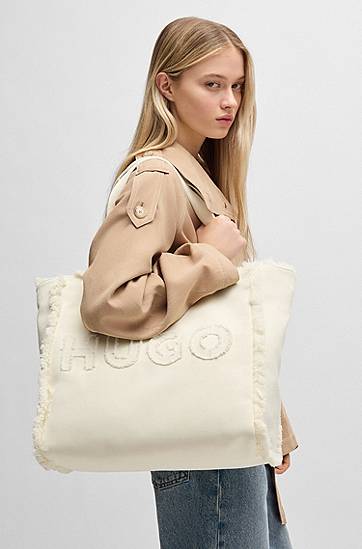 Tote bag BOSS HUGO Fringed Canvas Tote Bag Bela | 50541867, 1