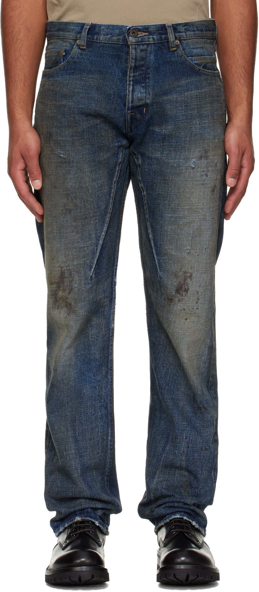 Kavbojke Rick Owens Rick Owens DRKSHDW Concordians Kurdt Jeans Modra | DL02E2399 HVWJP