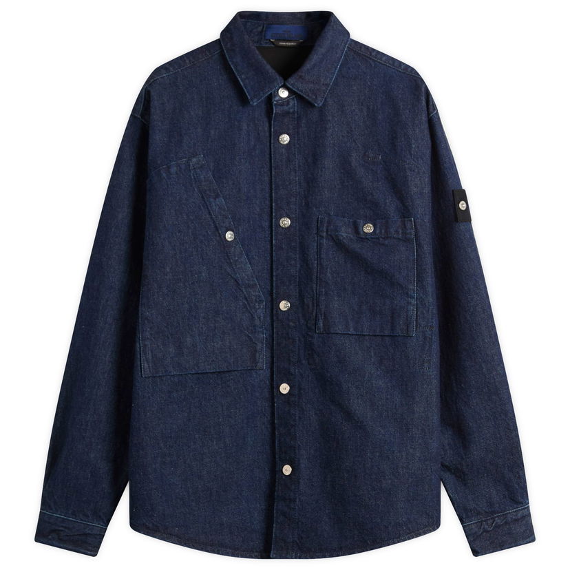 Srajce Stone Island Denim Overshirt Mornarica | K2S151100008-VJ201