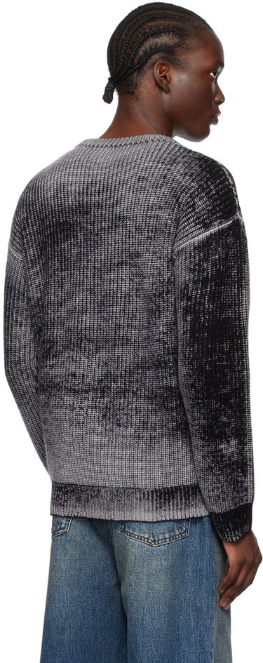 Pleteni pulover R13 R13 Boyfriend Sweater with "Shit Happens" Graphic Siva | R13MY199-Y158B, 2