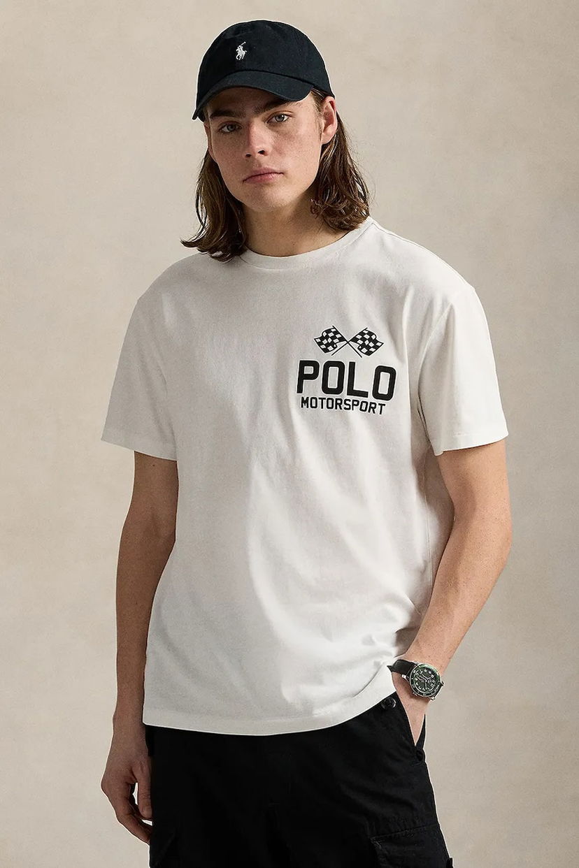Majica Polo by Ralph Lauren Polo Ralph Lauren Motorsport Graphic T-Shirt Bela | 710972611