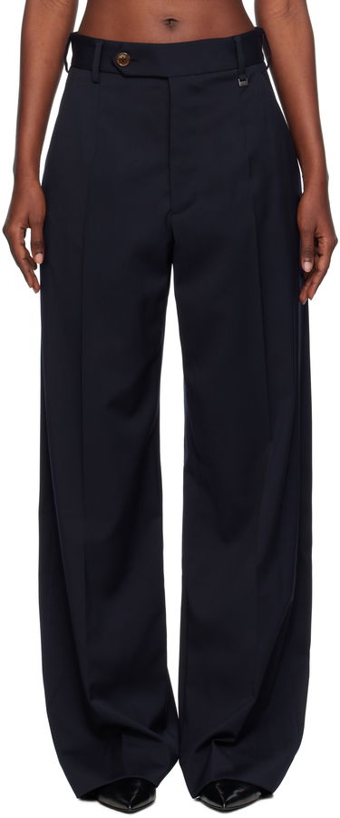 Hlače Vivienne Westwood Vivienne Westwood Lauren Wide-Leg Trousers Mornarica | 1F01000Z-W018V-, 0