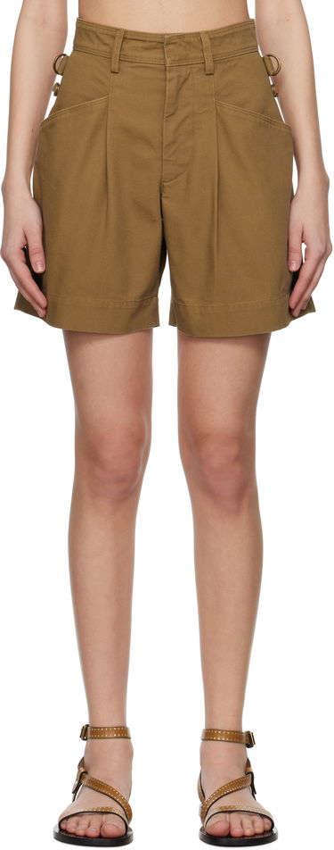 Kratke hlače ISABEL MARANT Isabel Marant Fairy Pleated Shorts Rjava | SH0221FA-C2F01I, 0
