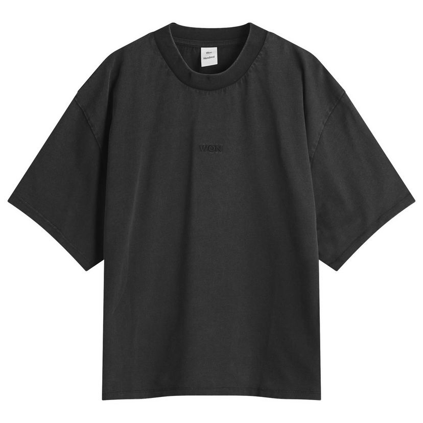 Krop-top Won Hundred Staff Boxy T-Shirt, Size Large Črna | 3728-12089