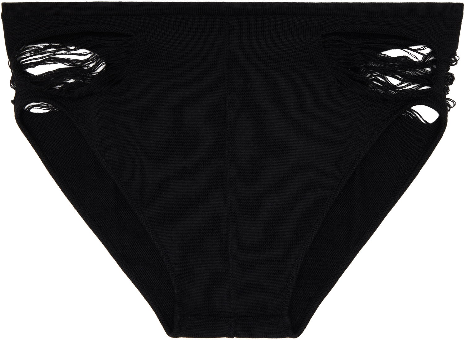Spodnjice Rick Owens Rick Owens Shredded Merino Knit Briefs Črna | RR01E5673 KGRIDM, 0