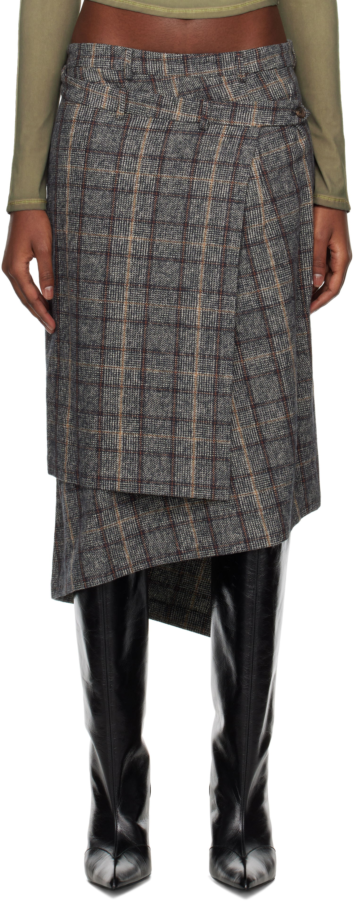 Krila R13 R13 Wrap Midi Skirt Večbarvna | R13WR331 R432A, 0
