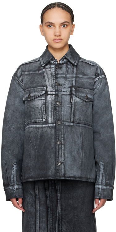 Jakna Ottolinger Ottolinger Printed Denim Jacket Siva | 1700412, 0