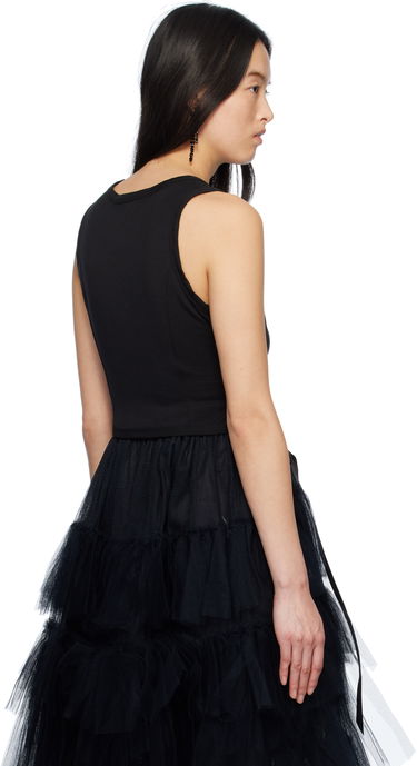 Majica brez rokavov Simone Rocha Simone Rocha Bow Tail Tank Top Črna | 5222 0571, 2