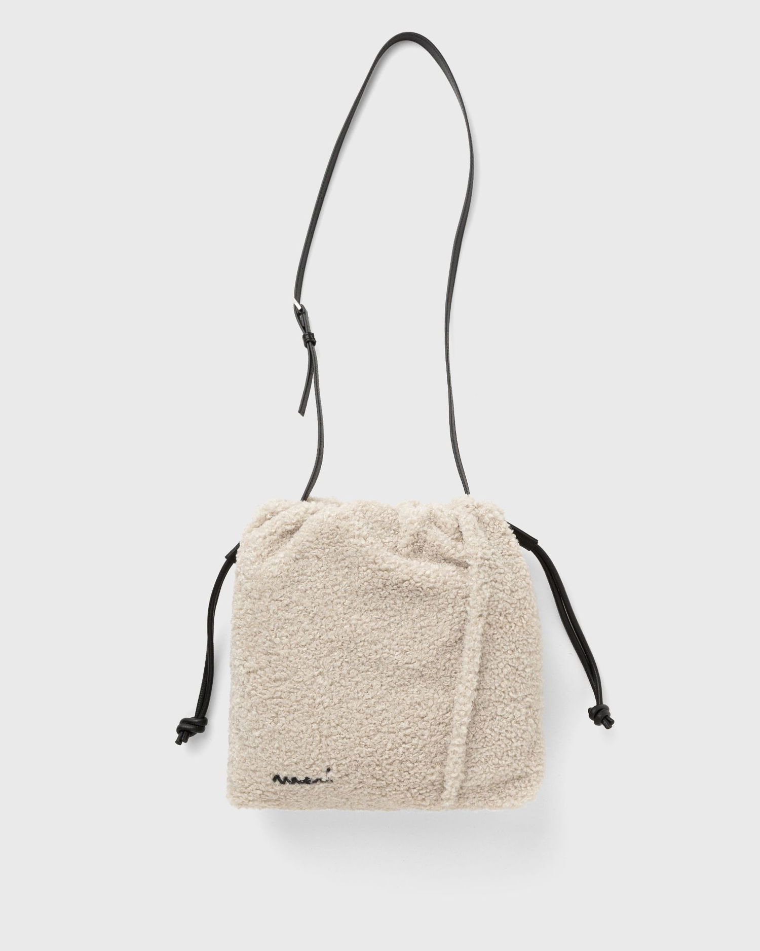 Torba za čez ramo Marni Sherpa Drawstring Shoulder Bag Bež | SBMQ0119Q1-00W11, 1