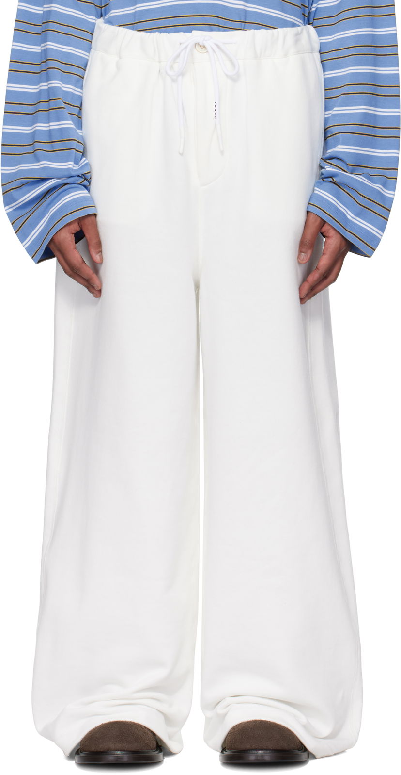 Trenirka Marni Marni Loopback Sweatpants Bela | PJMU0070A0 UTC275