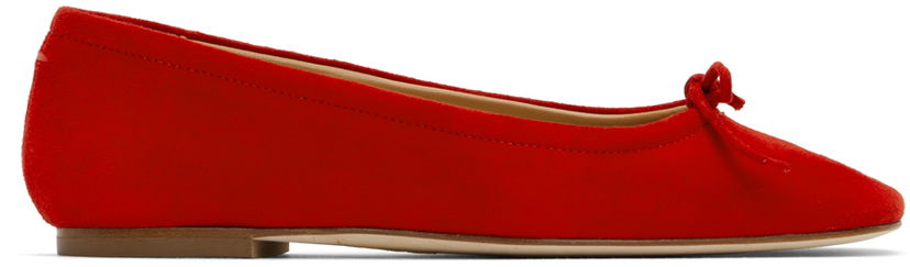 Oblačila Aeyde Aeyde Delfina Ballerina Flats Rdeča | A11-FL-MNLR8 FL17-FW24-406-017