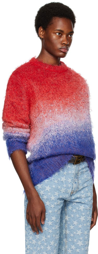 Pleteni pulover ERL ERL Gradient Knit Sweater Rdeča | ERL06N005, 1