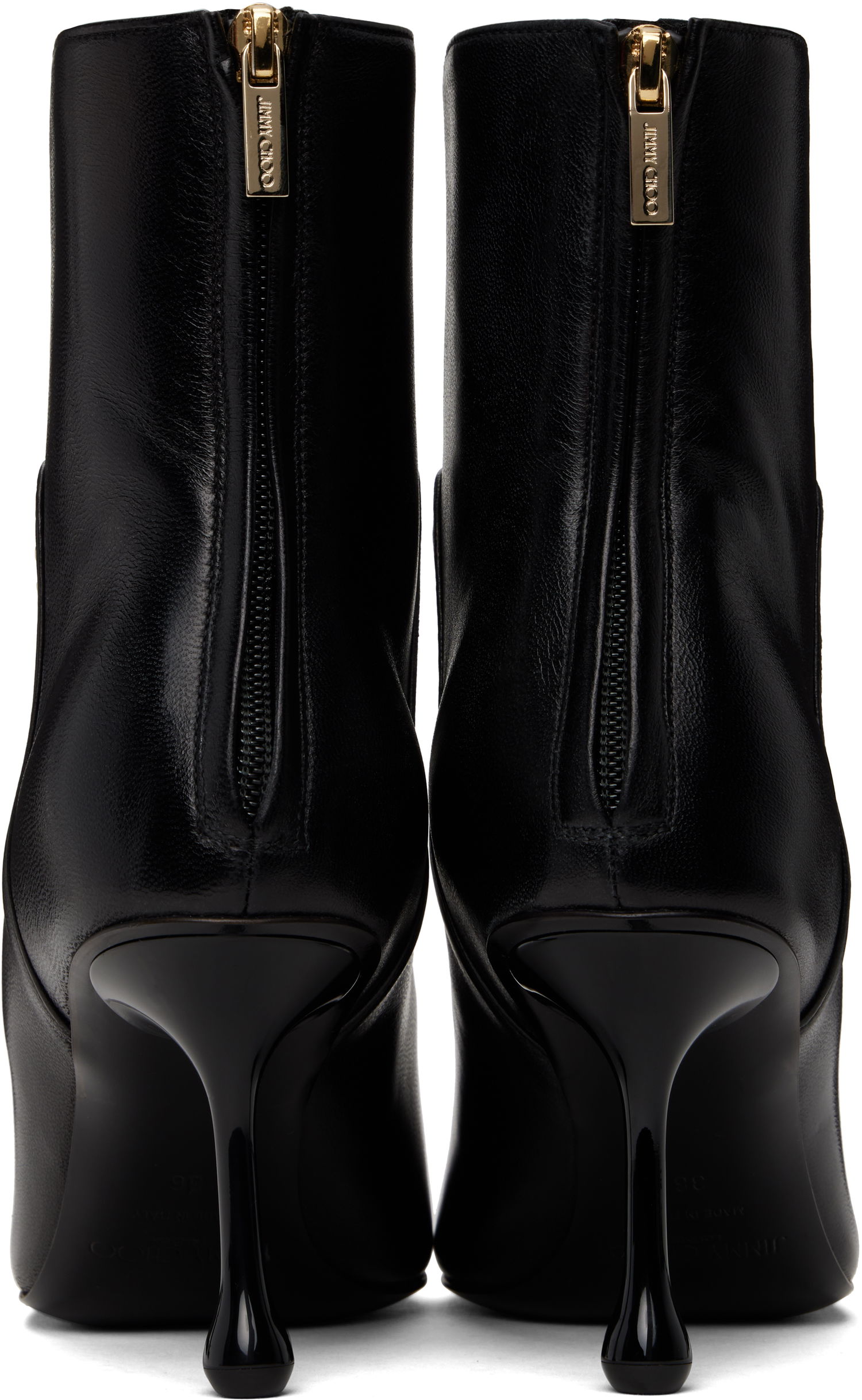 Nega čevljev Jimmy Choo Jimmy Choo Cycas 80 Leather Ankle Boots Črna | CYCAS AB 80 NAP, 1