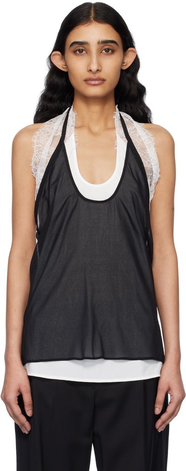 Majica brez rokavov Helmut Lang Helmut Lang Lace Dancer Tank Top Črna | O10HW509, 0