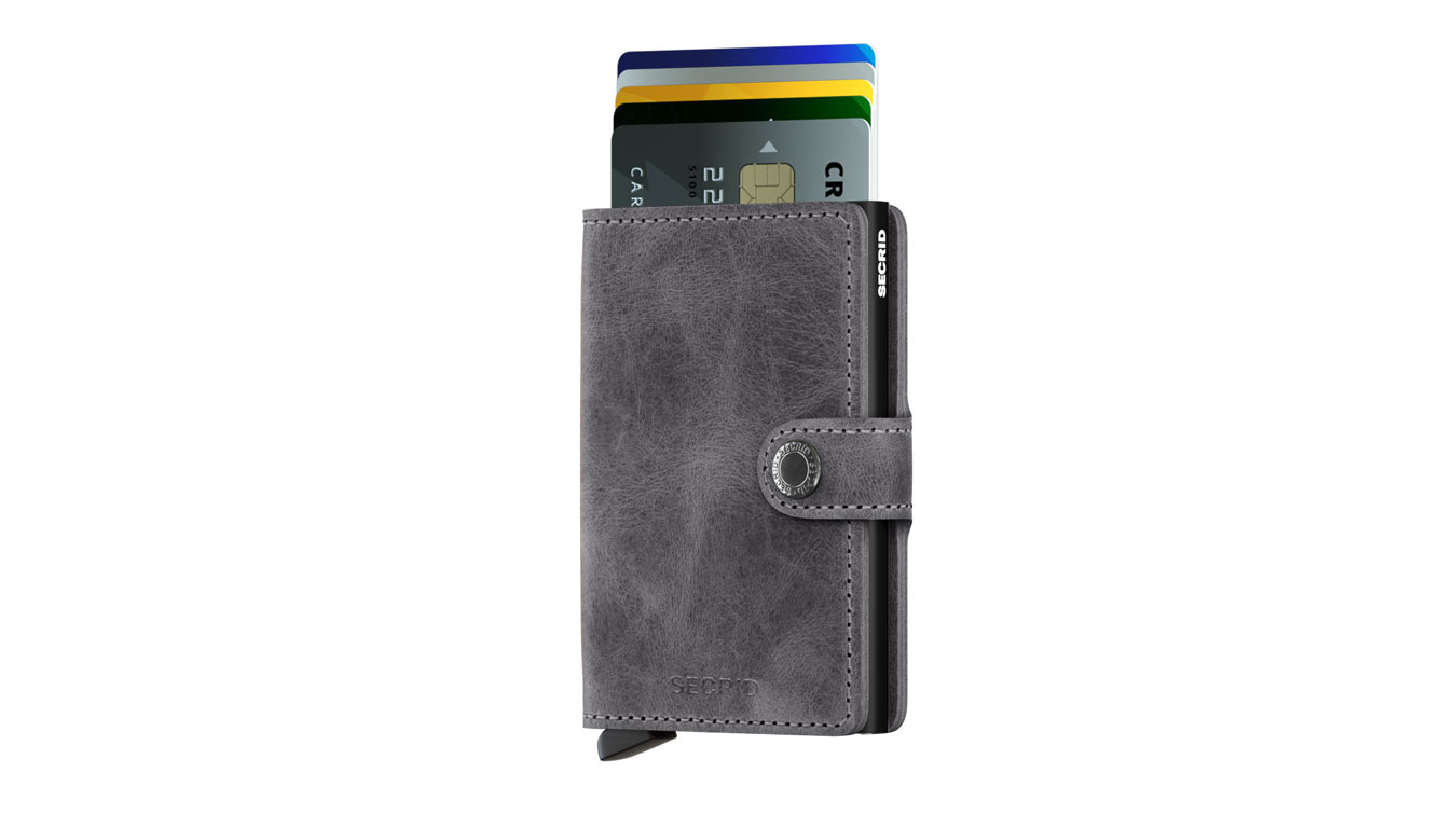 Denarnica Secrid Miniwallet Vintage Siva | MV-Grey-Black, 1