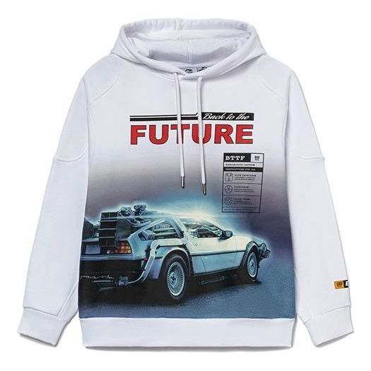 Pulover Li-Ning Li-Ning x Back To The Future Print Pullover Hoodie Bela | AWDRB01-3