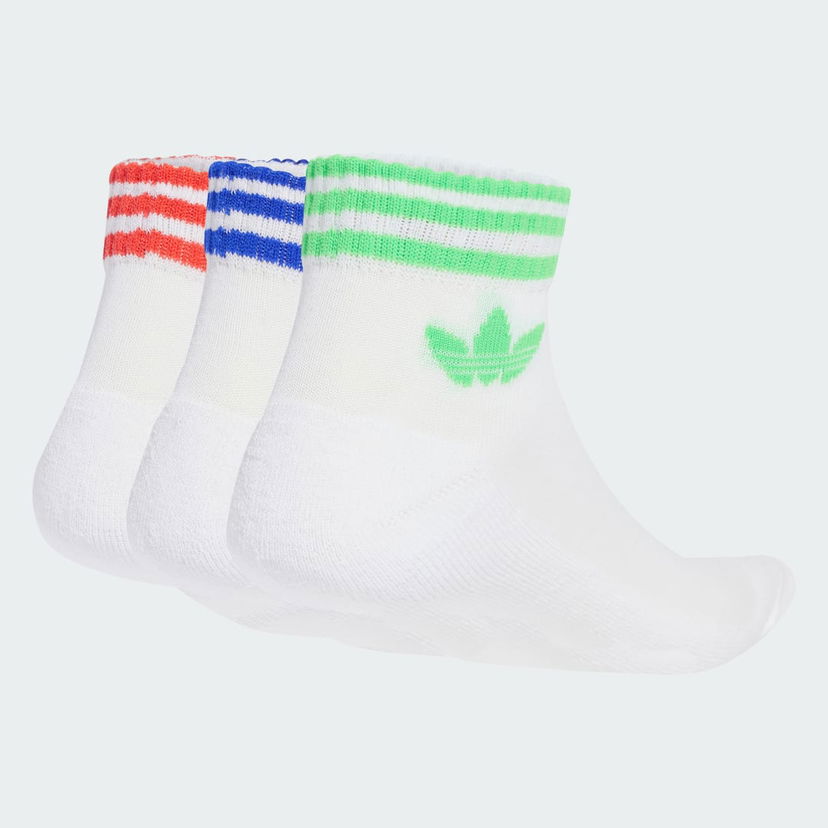 Nogavice adidas Performance 3-Stripes Ankle Socks - 3 Pairs Bela | JV7439