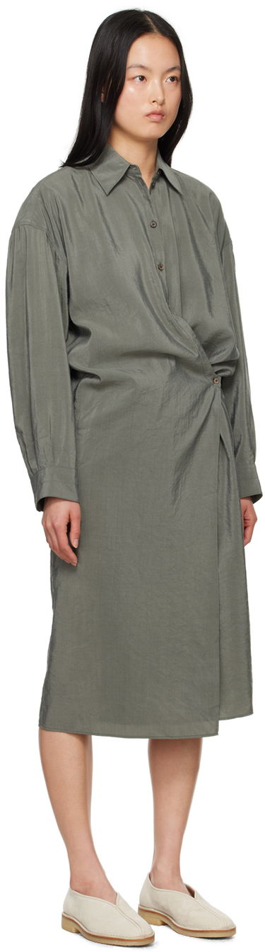 Obleke LEMAIRE Lemaire Twisted Midi Dress Zelena | DR1024 LF208, 1