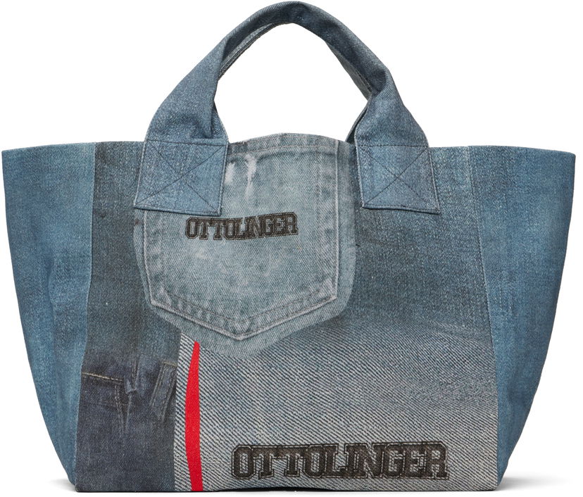 Tote bag Ottolinger Ottolinger Denim Maxi Tote Bag Modra | 12890042801
