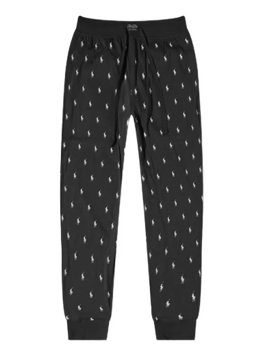 Pižame Polo by Ralph Lauren Sleepwear All Over Pony Sweat Pants Črna | 714899500001