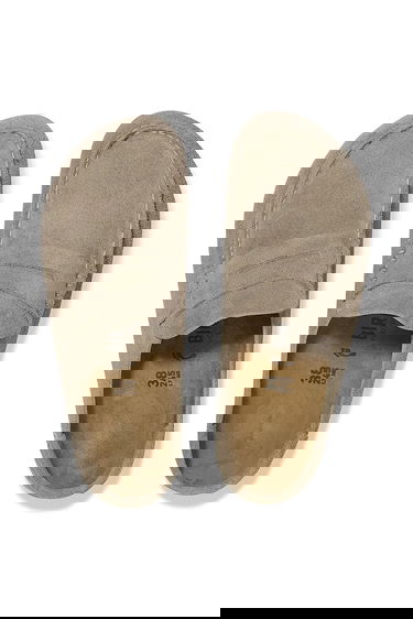 Superge in čevlji Birkenstock Birkenstock Naples Wrapped LEVE Suede Mules Bež | 1029710, 4