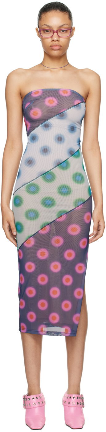 Obleke Miaou Miaou Lila Midi Tube Dress Večbarvna | 5025PM1PDP