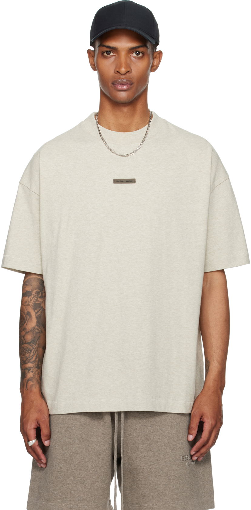 Majica Fear of God Fear of God ESSENTIALS Classic Fit T-Shirt Bež | 125SP254192F