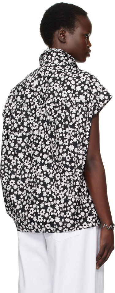 Srajce Marni Marni Pop Fields Sleeveless Cocoon Shirt Črna | CAMA0565S1 UTC463, 2